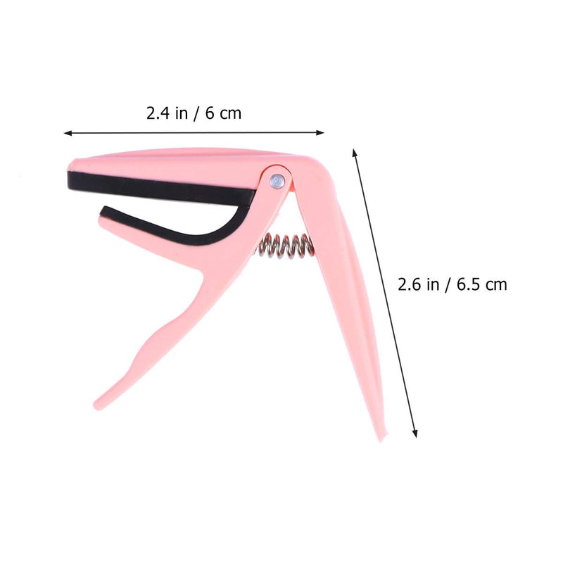 LIOOBO Professional Ukulele Capo Single-Handed Quick Change Ukelele Capo zinc Alloy Guitar Parts Accessories (Pink)