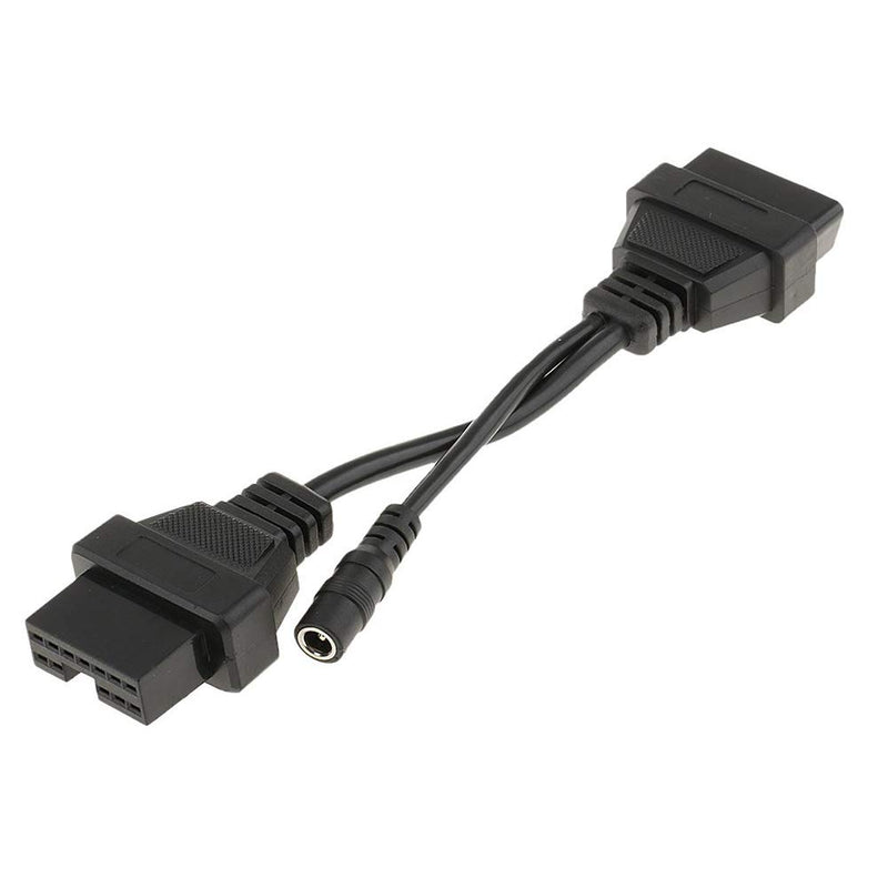 E-Car Connection 12 Pin OBD to 16 Pin OBD2 Diagnostic Adapter Cable for Mitsubishi and Hyundai Cars