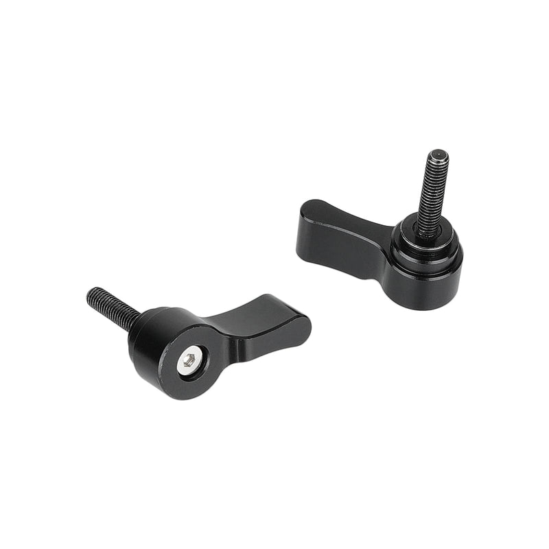 CAMVATE M4 Male Threading (18mm Long) Rotating Knob Adjustable Thumb Lever Screw(Black 2 Pieces) - 2940