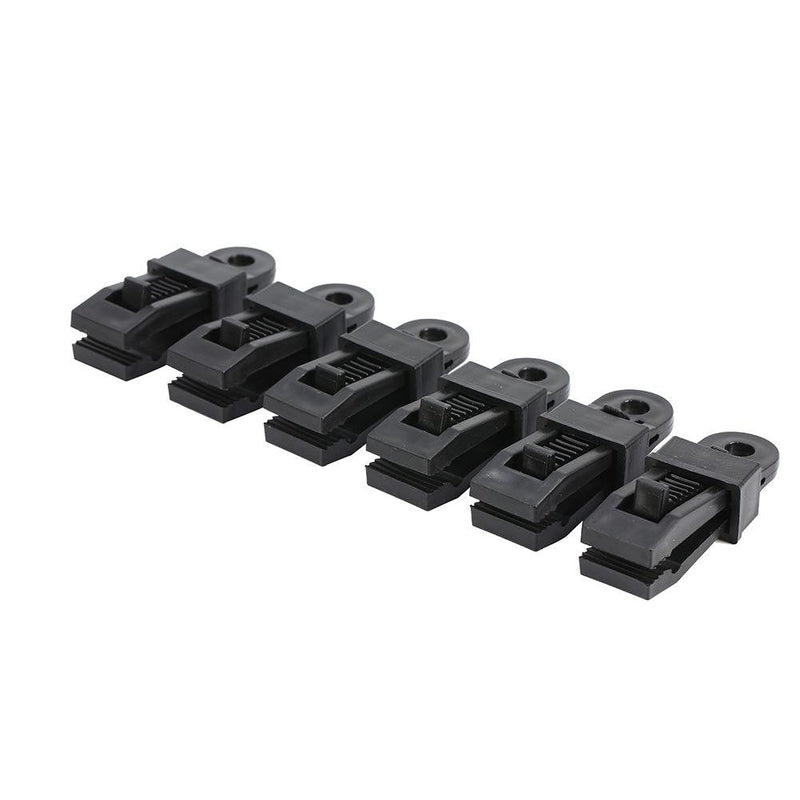 [AUSTRALIA] - Tarp Clips Clamps Set Small Clamp Tarp, 6pcs High Strength Plastic Tent Clip Set Windproof Awning Clamp Clips Jaw Tent Cam Tent Snaps PHeavy Duty Locking Tarp Clips For Outdoor Cam 