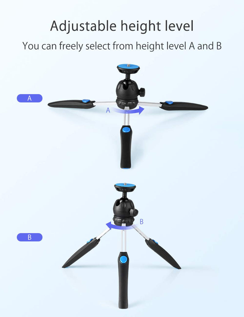 Projector Stand, Crosstour Mini Tripod PS20, Adjustable Legs 360° Rotatable Heads for Crosstour Projector P600 / P770/ S100 Action Cam Webcam