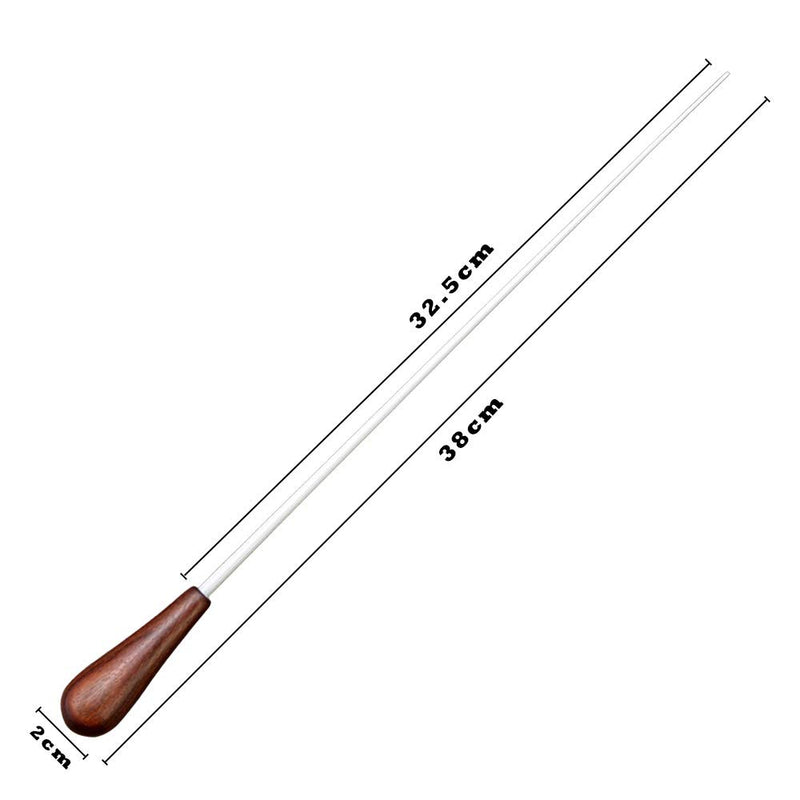 Music Baton Music Concert Baton.Wooden Handle Orchestra Baton with Baton Case (Rosewood) Rosewood