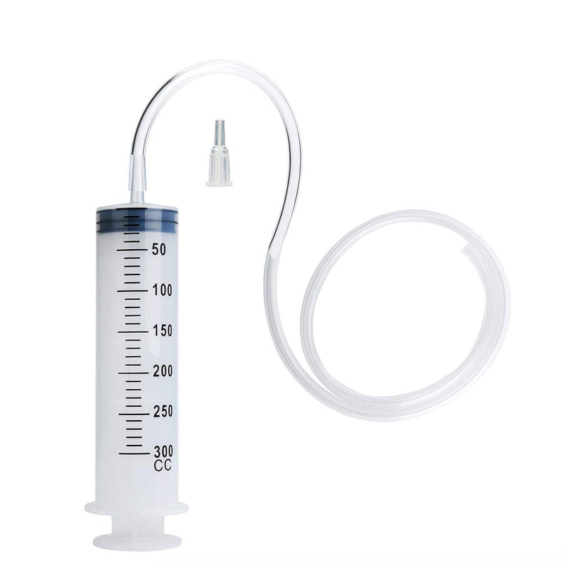 300ml Syringe with Tube, Extra Large Plastic Syringes with Tubing for Glue Dispensing, Scientific Labs, Watering, Refilling