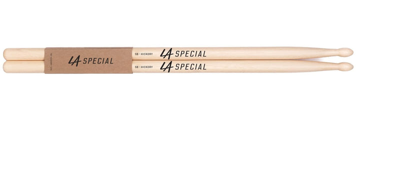 LA Specials 5B Hickory Drumsticks, Oval Wood Tip, Three Pairs Classic