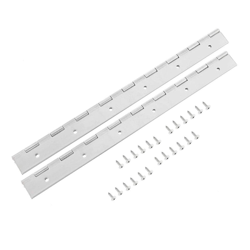 BEAMNOVA 2 Pcs Piano Hinge Continuous Hinges 2x12 Inch 304 Stainless Steel with Screws