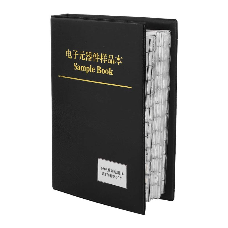 Plyisty Sample Book Black Portable 805 Resistors Sample Book for Storing Components Sample Comparison