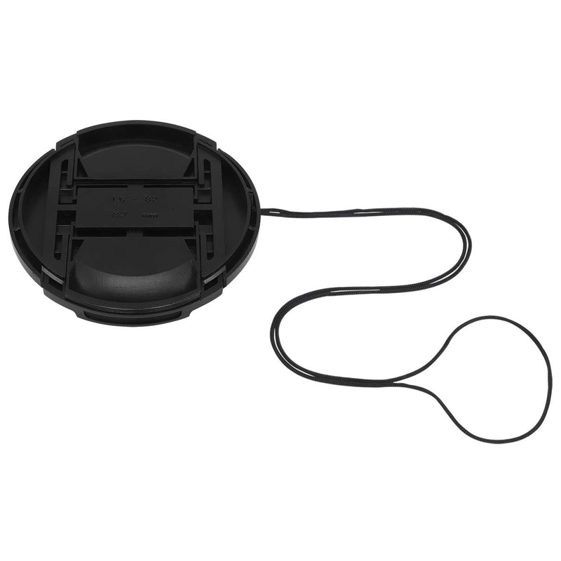 [AUSTRALIA] - Haoge 82mm Center Pinch Snap On Front Lens Cap Cover with Cap Keeper for Canon Nikon Sony Fujifilm Sigma Tamron and Other 82mm Filter Thread Lens 