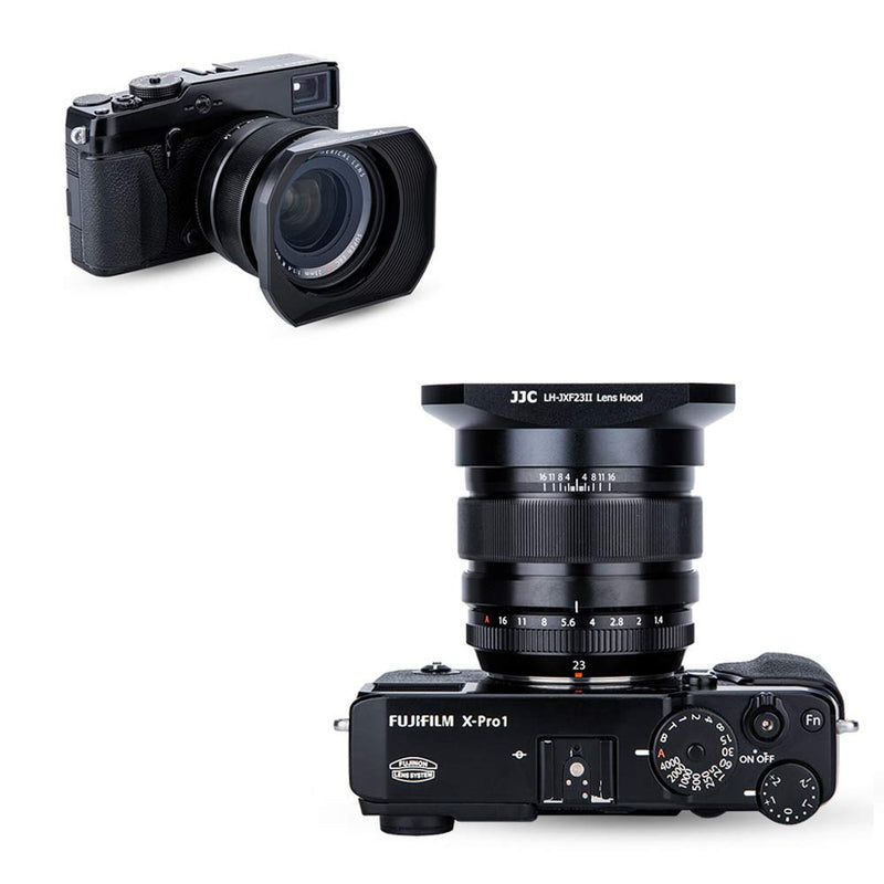 23mm & 56mm Lens Hood Shade for Fuji Fujifilm Fujinon Lens XF 23mm F1.4 R & XF 56mm F1.2 R & XF 56mm F1.2 R APD Replaces Fujifilm LH-XF23 Hood -Black