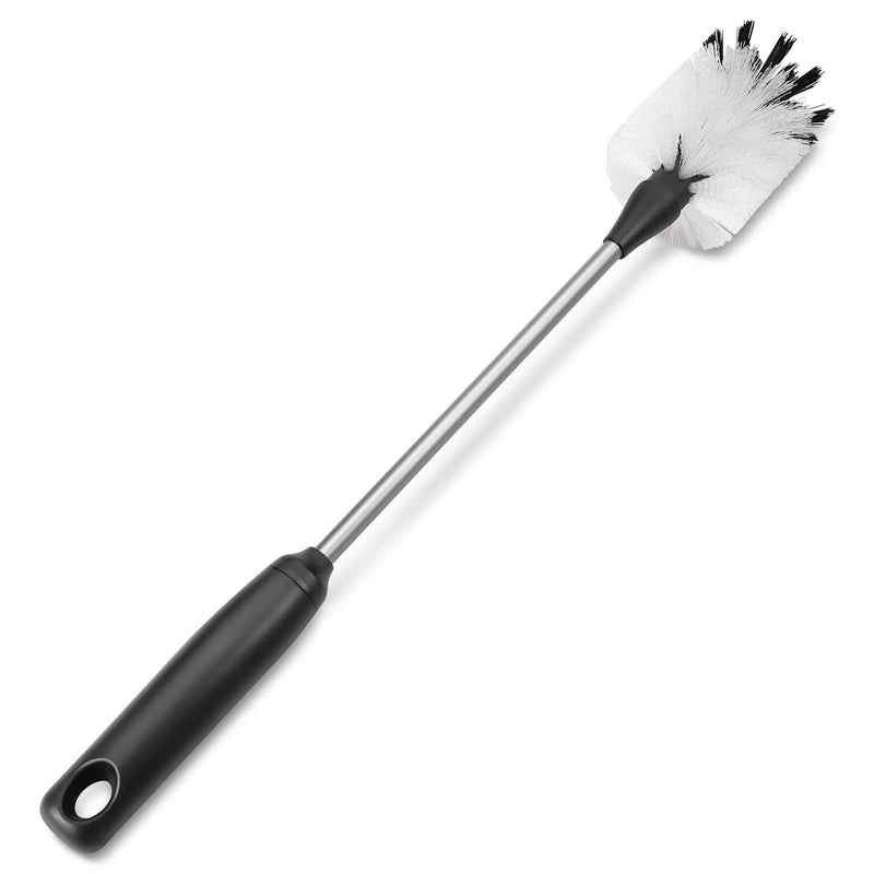 Purtribe Water Bottle Cleaning Scrubbing Brush, Stainless Steel Bottle Brush, Compatible with Sports Bottles, Tumblers, Water Cups, Coffee Mugs, Wine Decanters, Glasswares, Flat, 1 Pack (15 in) 15 Inch ( Pack of 1)