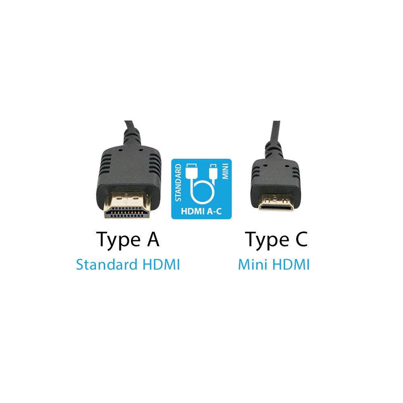 Came-TV 1 Foot Flexible and Ultra-Thin HDMI Type A-C Cable for Gimbal Use,Feild Monitor,DSLR Video Camera/Camcorder