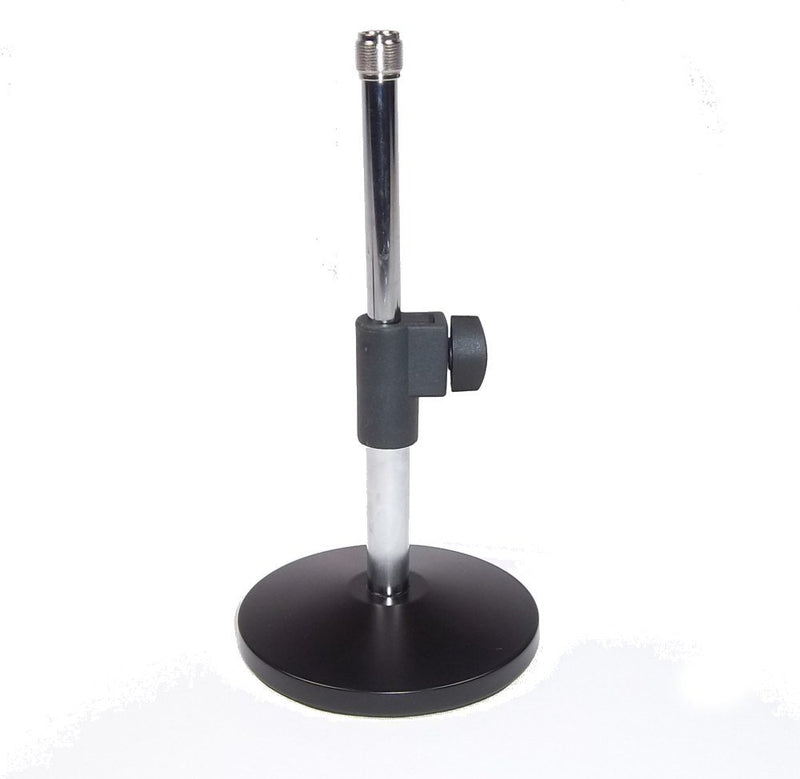Harlan Hogan Universal Desktop Microphone Stand - Adjustable Height & Weight with US and International Adapter
