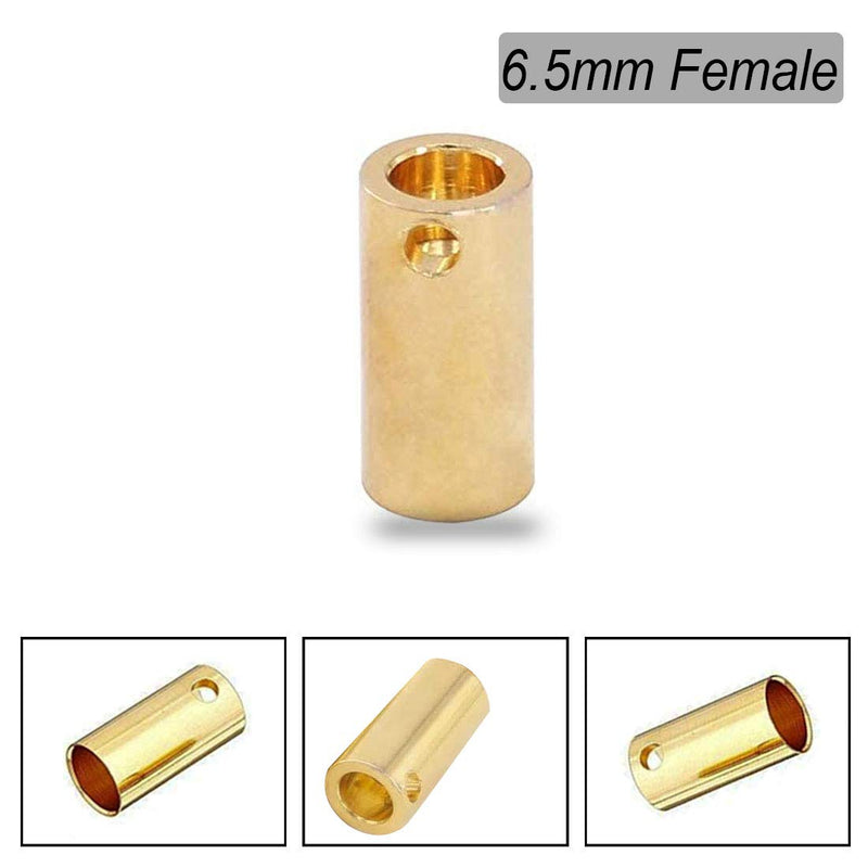 Youme 20 Pairs 6.5mm Gold Banana Bullet Connector Plug for RC Lipo Battery