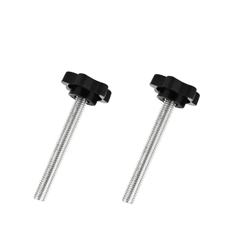 MroMax 16PCS M6x50mm Star Handle Knob Thread Replacement Tightening Screw Quick Disassembly Replacement Parts Clamping Handle Grip Screw Knob Black