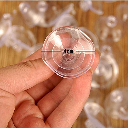 WOIWO 20 Pcs (40mm) Plastic Clear Sucker Pads Without Hooks, for Home Decoration, Holiday Decorating, Organization Projects, Hanging Hand Made Decorations, Especially