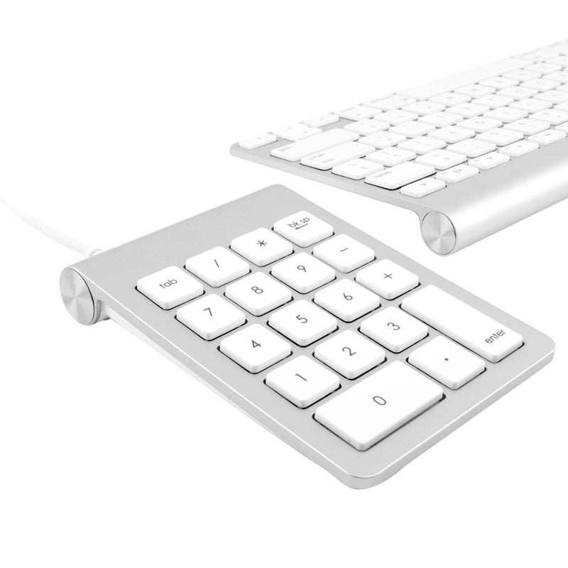 Satechi Aluminum Finish USB Numeric Keypad - 18-Key USB Number Pad - Compatible with MacOS & Windows Devices