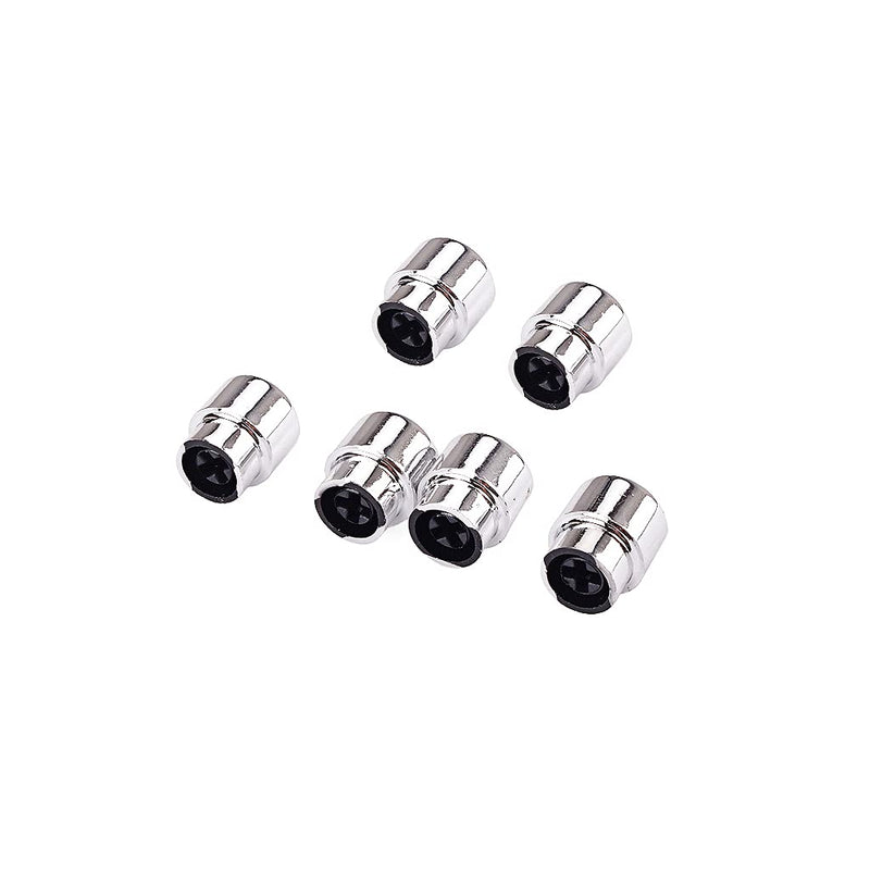 Alnicov 6Pcs Plastic Guitar Switch Tip Cap Knobs for Tele Telecaster Guitar Parts,Chrome