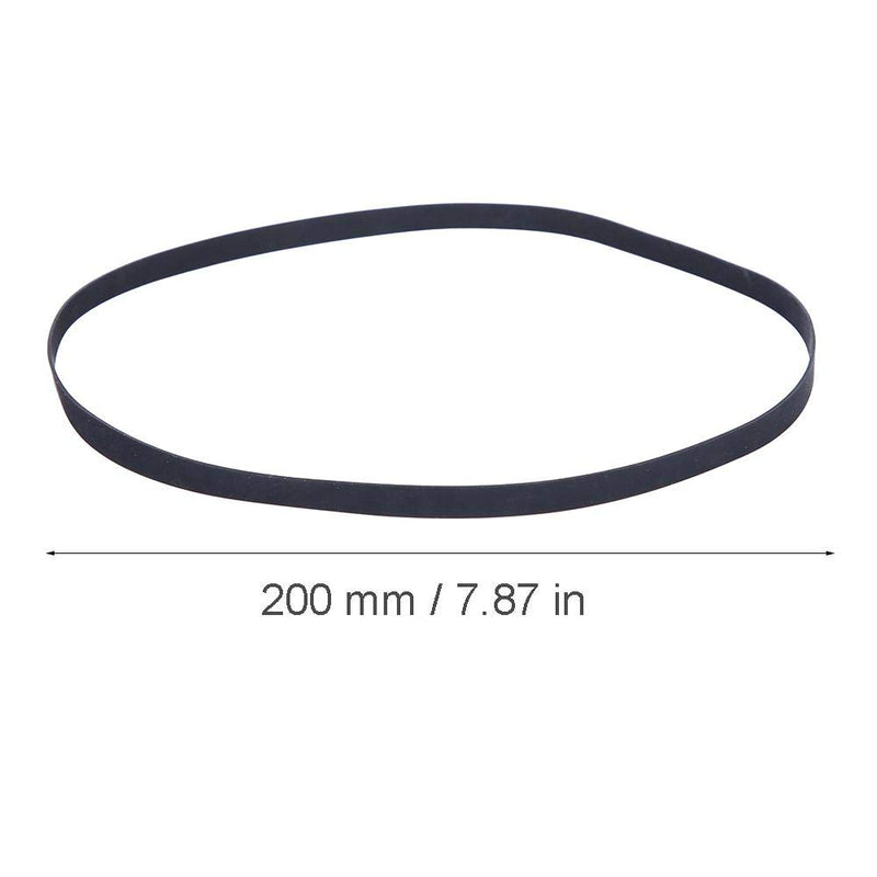 Bnineteenteam Black Rubber Record Belt, Player Belt with Compatible with Turntable, Phonograph Replacement Belt 1L10 200mm