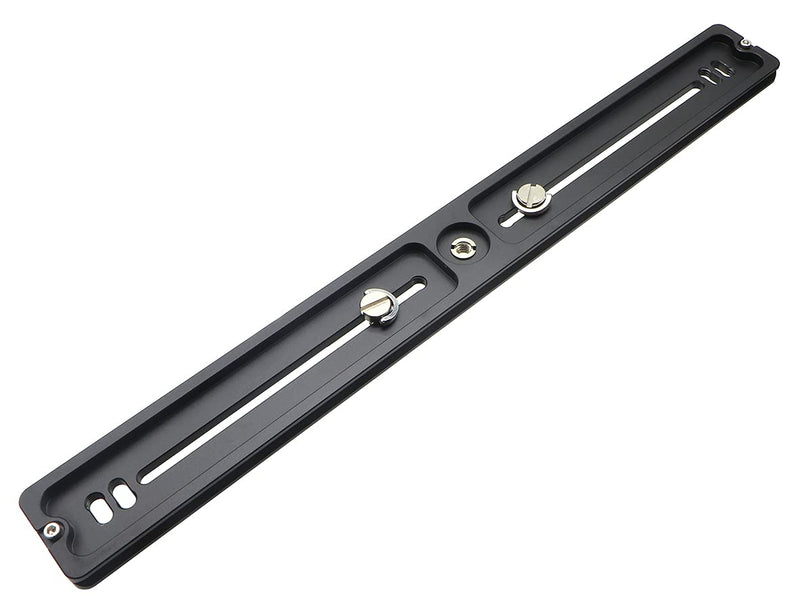 HITHUT PU-350 350mm Universal Long Quick Release Plate Dual Dovetail Slide Rail with D-Ring Screw for Ball Head Tripod Mount DSLR Camera Arca Swiss Compatible
