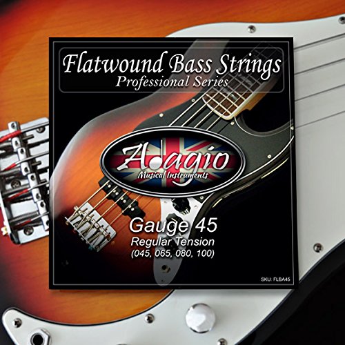 Flatwound ADAGIO PRO Electric Bass Guitar Strings 45-100 Nickel Standard Regular Gauge