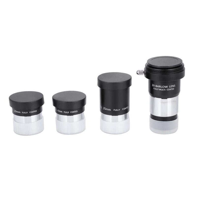 Diyeeni 1.25 Lenses for Telescope, Multi Coated Telescope Eyepiece Set, with 4mm/10mm/ 25mm Plossl Eyepiece, M28.5 * 0.6 Telescope Lenses, Astronomy Accessory Kit