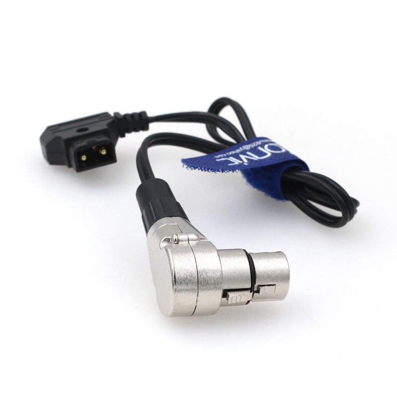 Eonvic D-Tap Male to 4 Pin XLR Female Right Angle Adapter Power Cable for DSLR Camcorder (Straight Cable) straight Cable