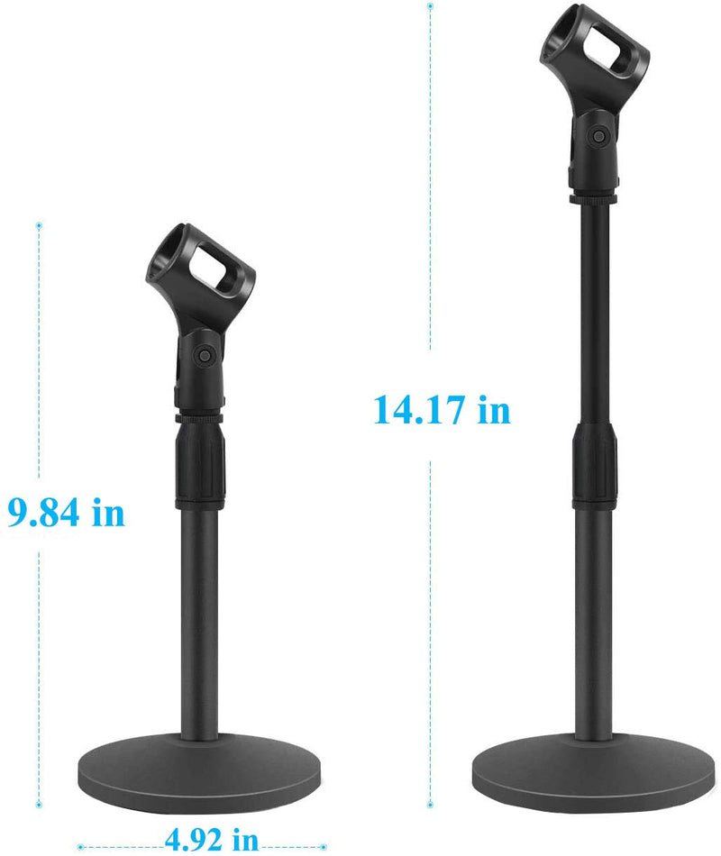 [AUSTRALIA] - Desktop Microphone Stand, Upgraded Adjustable Table Mic Stand with Non-Slip Metal Base for Blue Yeti Snowball Spark & Other Microphone 