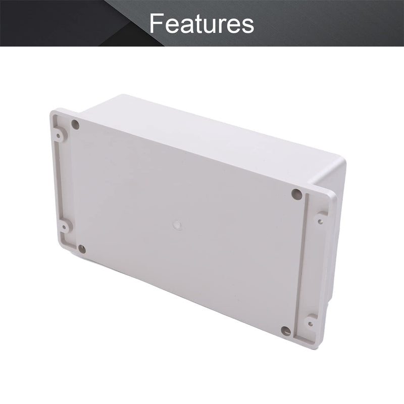 Fielect Junction Box ABS Plastic Dustproof Waterproof IP67 Universal Electrical Project Enclosure with Fixed Ear 7.87" x 4.72" x 2.95" 200x120x75mm