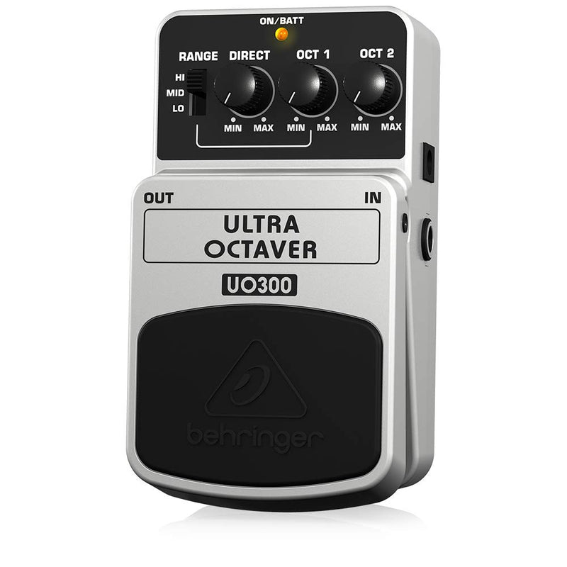 [AUSTRALIA] - Behringer Ultra Octaver UO300 3-Mode Octave Instrument Effects Pedal,Black and Silver 