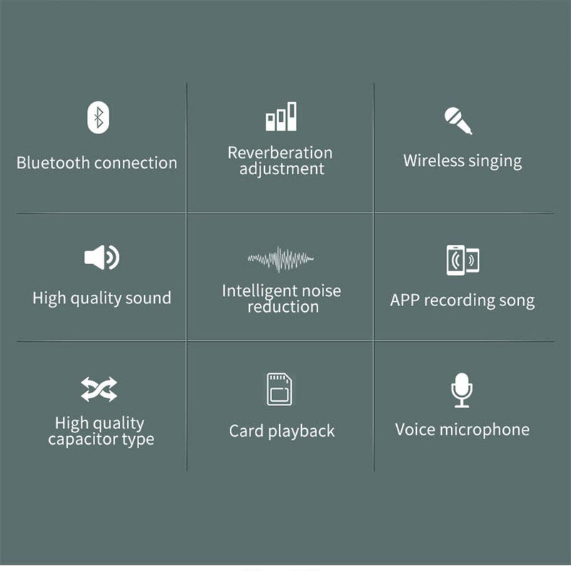 [AUSTRALIA] - TOSING XR Wireless Bluetooth Karaoke Microphone,Louder Volume 10W Power, More Bass, 3-in-1 Portable Handheld Double Speaker Mic Machine for iPhone/Android/iPad/PC (dark grey) 