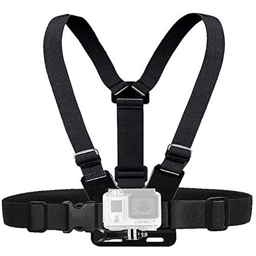 Walway Adjustable Chest for Mount Harness Most Action Cameras, Fully Adjustable Strap Size