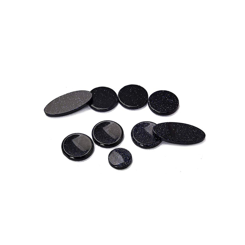 Alnicov Saxophone Key Buttons,9 Pcs Blue Sandstone Sax Key Inlays Buttons for Alto Tenor Soprano Saxophone