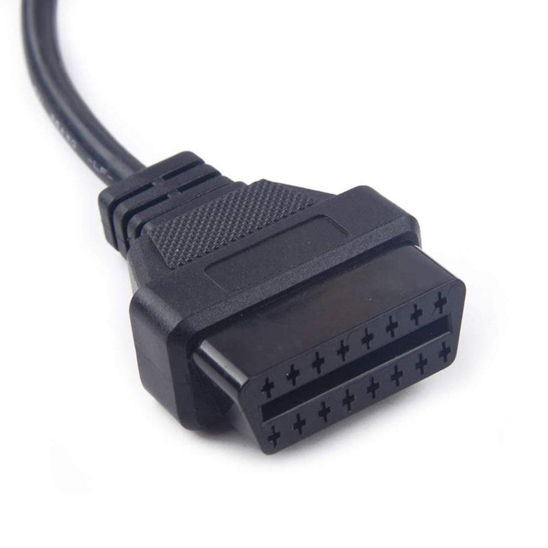 E-Car Connection 17 Pin to 16 Pin OBD OBDII Adapter Cable Male to Female Connect Cord for Toyota Camry Corolla Highlander Prius (Rectangle)