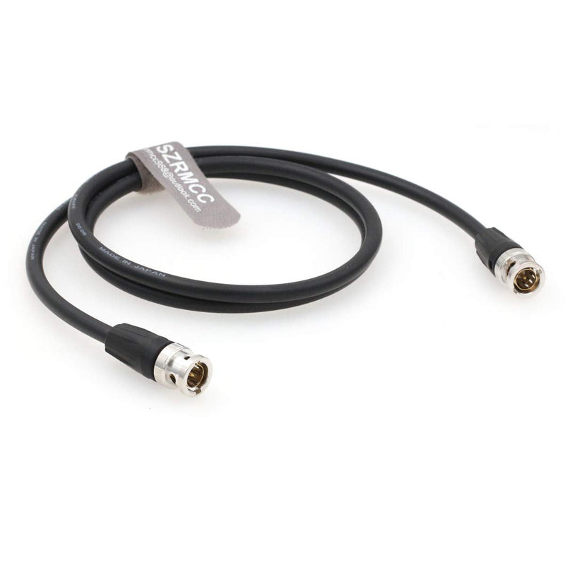 [AUSTRALIA] - SZRMCC HD SDI 12G 75ohm Male to Male 4K Video Coaxial BNC Cable for Cameras Monitors (1m) Black Cable 1m 