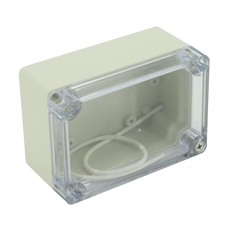 UHZBTEC Clear Lid Waterproof ABS DIY Project Enclosure Box with Cable Gland Plastic Junction Box for Electronics 3.93 x 2.67 x 1.96 inch ( 100 x 68 x 50 mm ) 3.9''x2.7''x2'' Clear Lid