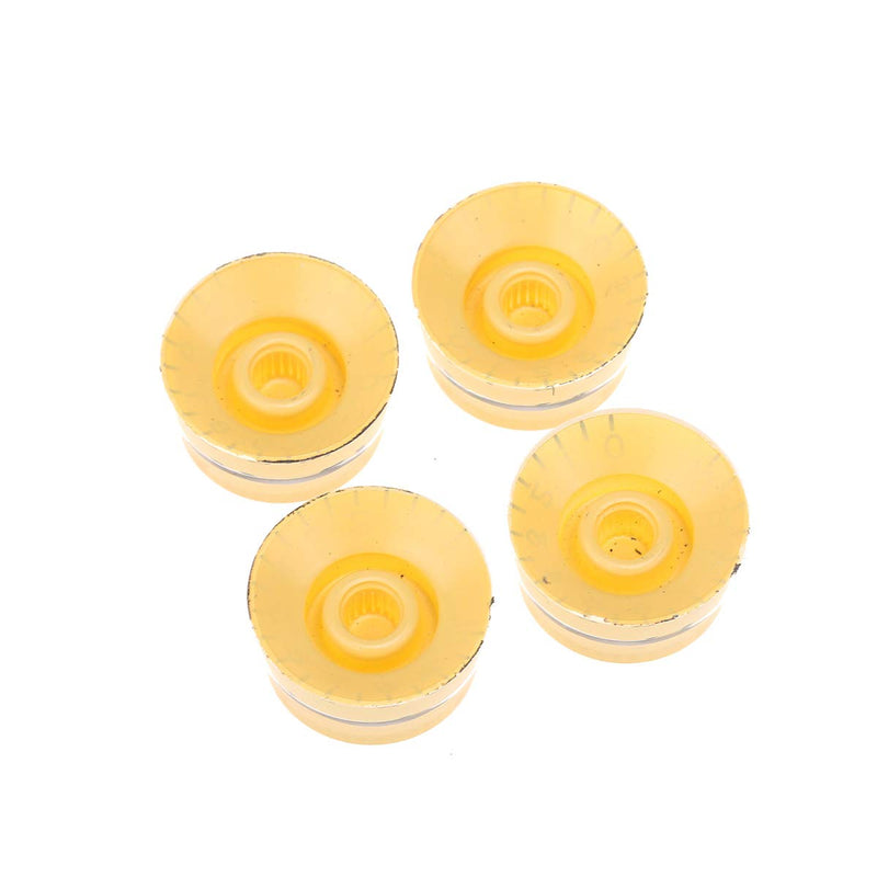 Musiclily Pro Left Handed Metric Size 18 Splines Guitar Speed Control Knobs for Epiphone Les Paul SG Style, Cream (Set of 4)