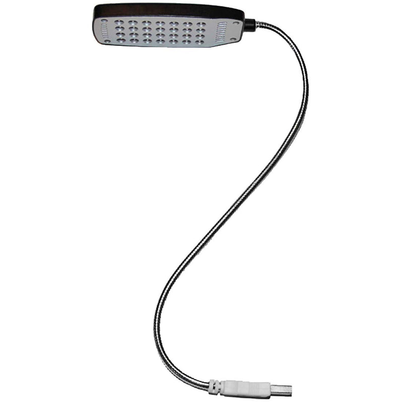 i2 Gear USB Reading Lamp with 28 Bright LED Lights and Flexible Gooseneck for Laptop, Desktop, PC and MAC Computer Keyboard + On / Off Switch (Black)