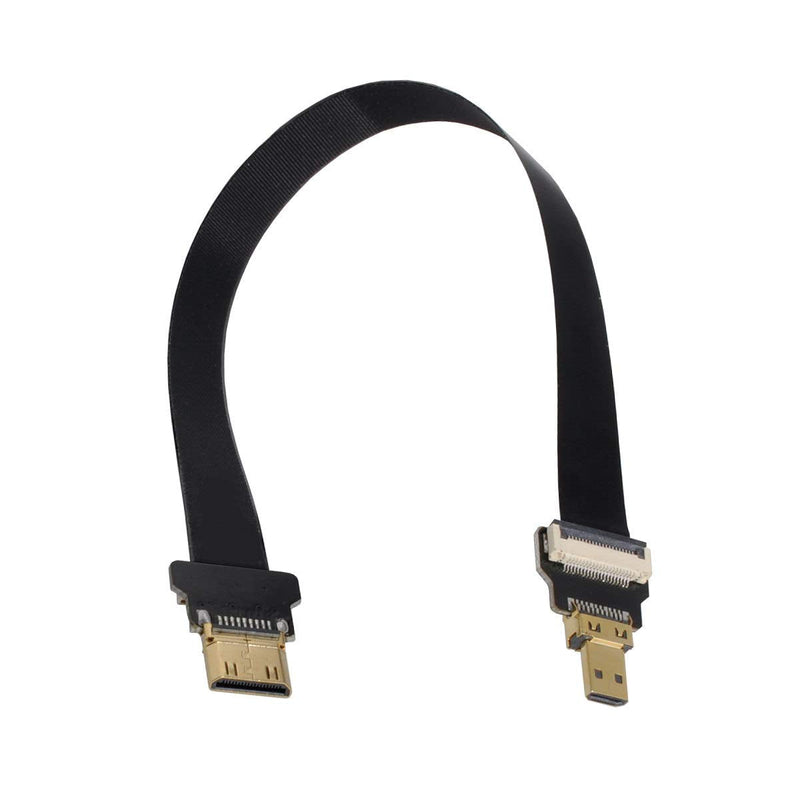 Xiwai CYFPV Mini HDMI Male to Micro HDMI Male Extension FPC Flat Cable 1080P for FPV HDTV Multicopter Aerial Photography (0.2M)