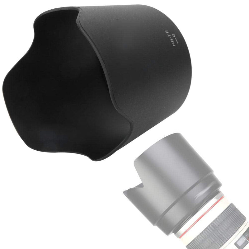Camera Lens Hood, HB-7II Durable Black Plastic Mount Lens Hood for Nikon AF 80-200mm f/2.8 D ED Lenses.