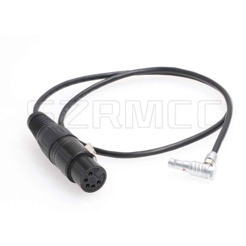 SZRMCC XLR 5 Pin Female to Right Angle 00B 5 Pin Audio Input Cable for Arri Alexa Mini and Z CAM E2 Camera (Right Angle, 1m)