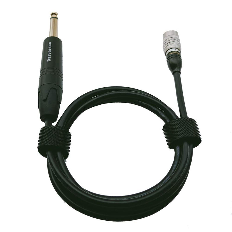 [AUSTRALIA] - Guitar bass Instrument Cable for Audio Technica bodypack Belt Transmitter Wireless System Hirose 4 pin Male to 6.35mm Wire Cord 