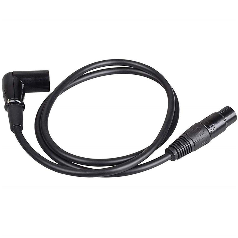 [AUSTRALIA] - 3ft XLR Microphone Cable Right Angle Male to Female Balanced Cord 