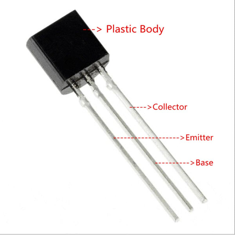 2N2222 TO-92 Plastic-Encapsulate Power Transistors NPN 600mA 75V 100 Pack