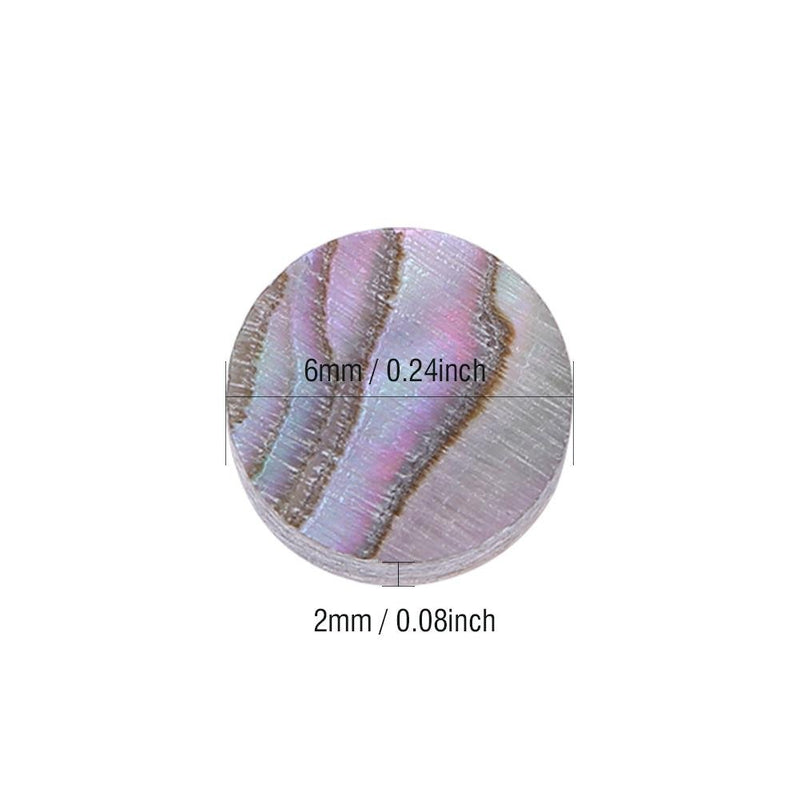 RiToEasysports Fretboard Inlay Dots Guitar Fretboard 6mm Inlay Dots Markers for Guitar Ukulele Bass Mandolin Banjo 20pcs