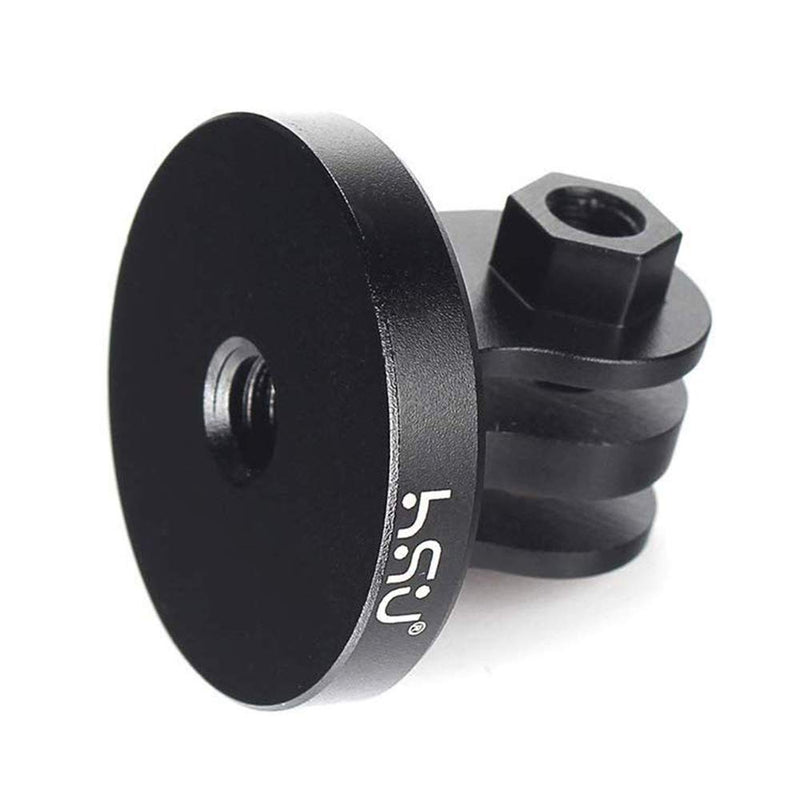 HSU Aluminum Alloy Metal GoPro Tripod/Monopod Mount with Aluminum Thumbscrew for GoPro Hero 10, 9, 8, 7, 6, 5, 4, 3+, 3, 2, 1 HD, AKASO Campark and Other Action Cameras (Black) Monopod Mount + Thumbscrew (Black)