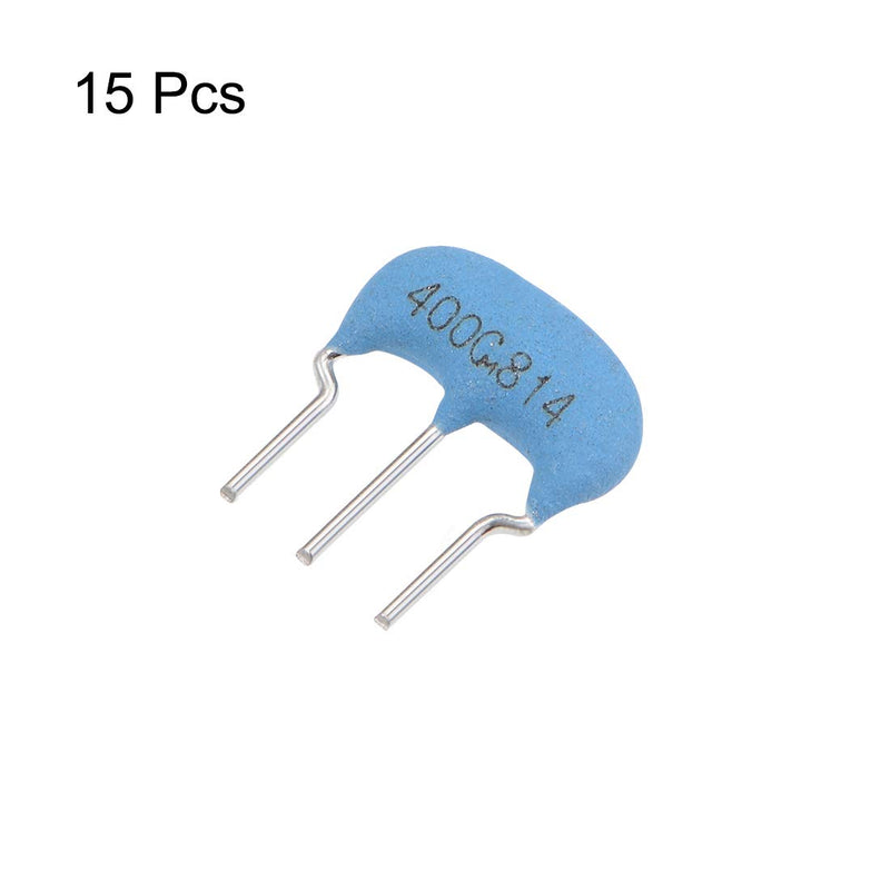uxcell Ceramic Resonator Crystal Oscillator 4MHz 15pF 3 Pin DIP, Blue 15 Pieces