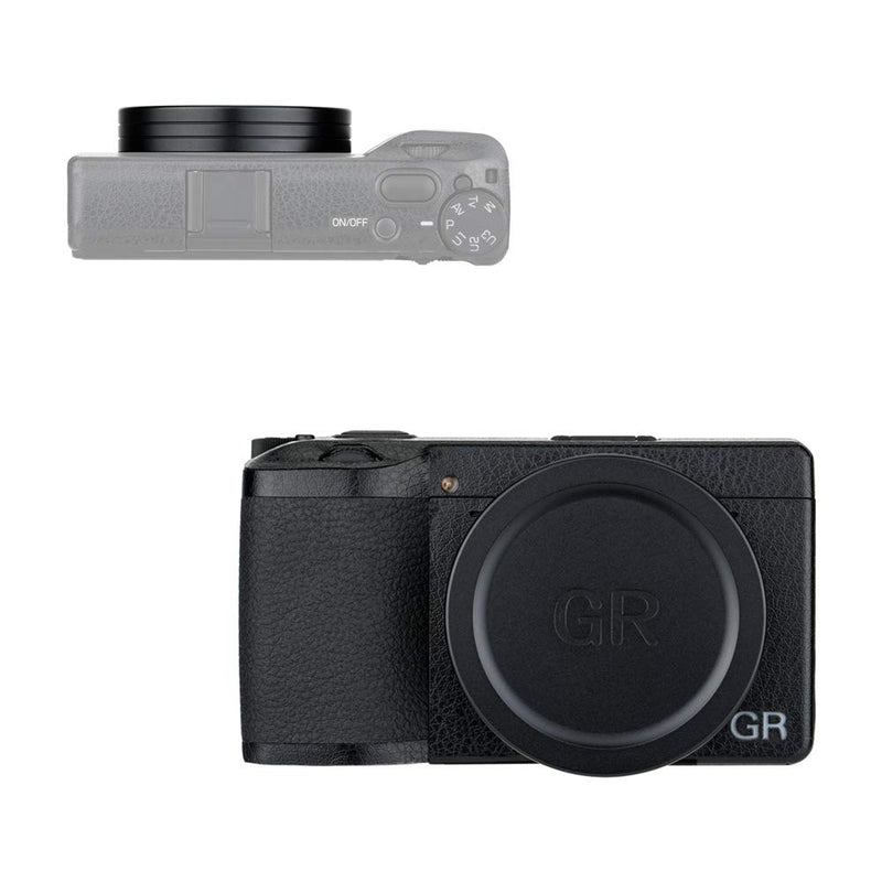 JJC Lens Cap Cover Protector for Ricoh GR III GRIII & GR II GRII Made of Aluminum Alloy & Soft EVA Interior -Black