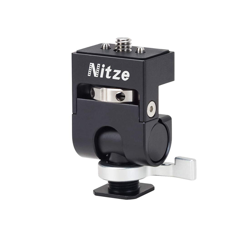 Nitze Monitor Holder Mount ELF Series Low Profile QR Cold Shoe to 1/4”-20 Screw with Locating Pins - N54-G1