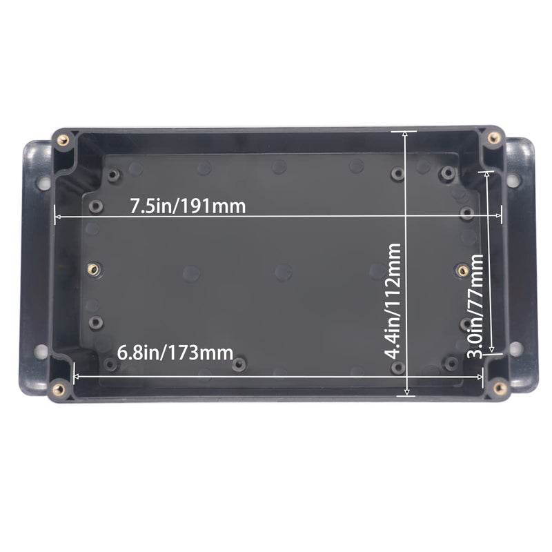 [AUSTRALIA] - YETLEBOX Watertight Junction Box, IP67 Waterproof Project Box Durable ABS Plastic Electronic Enclosure Case for DIY Electrical Project with Wall Fixed Ear 7.87" x 4.72" x 2.95"(200 x 120 x 75 mm) 7.87" x 4.72" x 2.20" 