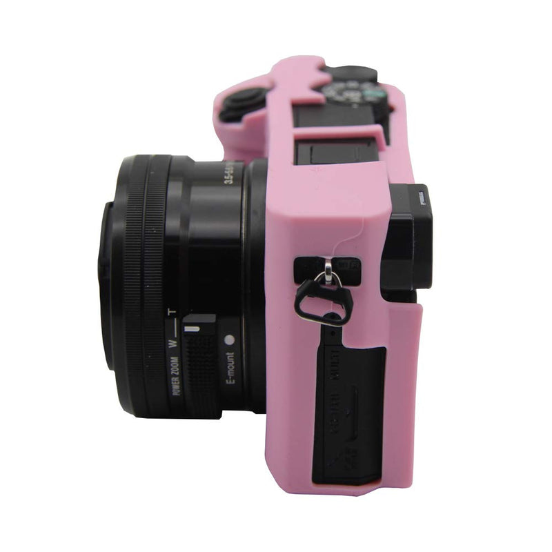 [AUSTRALIA] - Easy Hood Case for Sony Alpha A6100 A6300 A6400 ILCE-6100 ILCE-6300 ILCE-6400 Digital Camera, Anti-Scratch Soft Silicone Housing Protective Cover Protector Skin (Pink) Pink 