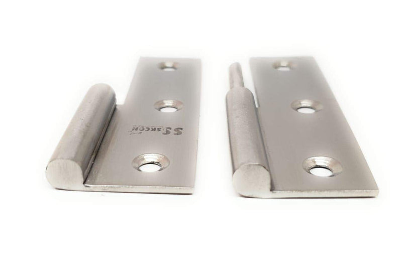 s siskcon Lift Off Hinges SSiSKCON Pure Stainless Steel Hinges 3''(75MM) Satin Finish 32D(630),Right Side(Set of 2 Pcs. with Stainless Steel Screws) 3 inch ( 75mm) Right
